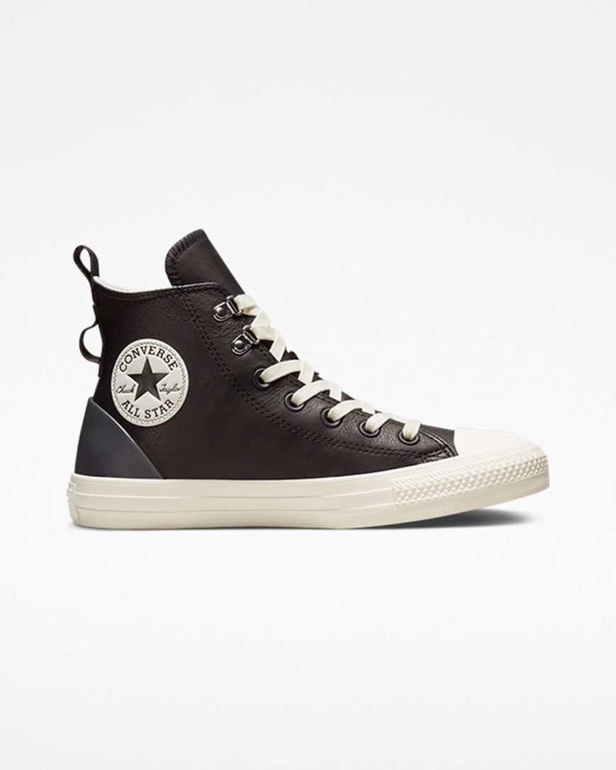 Dámské Boty Vysoké Converse Chuck Taylor All Star Læder Hike Černé | CZ ORUW51